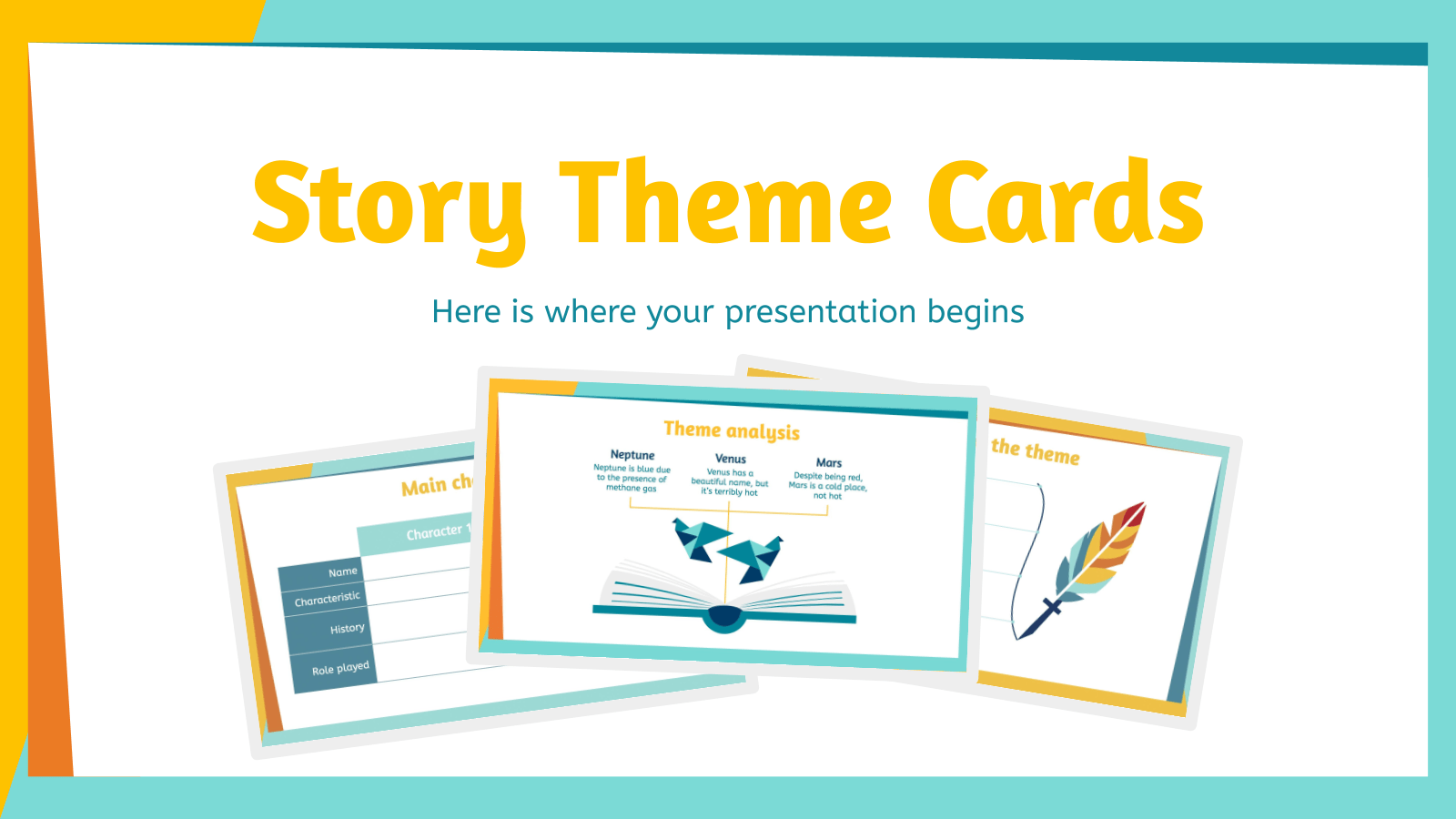 故事主题卡和PowerPoint模板